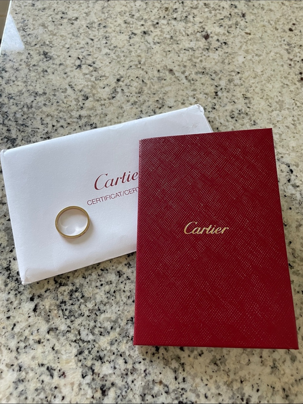 Cartier Trinity Vendome 2.5mm Band Ring - 18k Rose, White & Yellow Gold